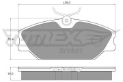 TX 10-771 Sada brzdových platničiek kotúčovej brzdy TOMEX Brakes