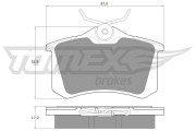 TX 10-781 Sada brzdových platničiek kotúčovej brzdy TOMEX Brakes