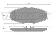 TX 10-80 Sada brzdových platničiek kotúčovej brzdy TOMEX Brakes