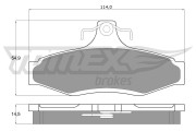 TX 10-81 Sada brzdových platničiek kotúčovej brzdy TOMEX Brakes