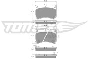 TX 10-91 Sada brzdových platničiek kotúčovej brzdy TOMEX Brakes