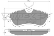 TX 10-95 Sada brzdových platničiek kotúčovej brzdy TOMEX Brakes