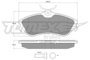 TX 11-121 Sada brzdových platničiek kotúčovej brzdy TOMEX Brakes