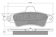 TX 11-20 Sada brzdových platničiek kotúčovej brzdy TOMEX Brakes