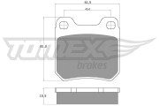 TX 11-60 Sada brzdových platničiek kotúčovej brzdy TOMEX Brakes