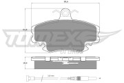 TX 11-78 Sada brzdových platničiek kotúčovej brzdy TOMEX Brakes