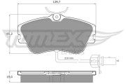 TX 11-821 Sada brzdových platničiek kotúčovej brzdy TOMEX Brakes