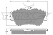 TX 11-82 Sada brzdových destiček, kotoučová brzda TOMEX Brakes