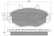 TX 11-92 Sada brzdových platničiek kotúčovej brzdy TOMEX Brakes