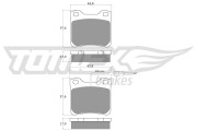 TX 11-95 Sada brzdových platničiek kotúčovej brzdy TOMEX Brakes