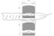 TX 11-96 Sada brzdových platničiek kotúčovej brzdy TOMEX Brakes