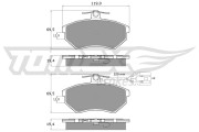 TX 12-04 Sada brzdových platničiek kotúčovej brzdy TOMEX Brakes