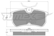 TX 12-18 Sada brzdových platničiek kotúčovej brzdy TOMEX Brakes