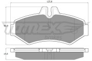 TX 12-34 Sada brzdových destiček, kotoučová brzda TOMEX Brakes