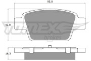 TX 12-51 Sada brzdových platničiek kotúčovej brzdy TOMEX Brakes