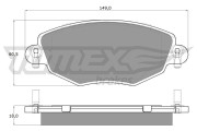 TX 12-58 Sada brzdových platničiek kotúčovej brzdy TOMEX Brakes