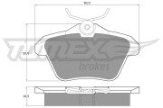 TX 12-68 Sada brzdových platničiek kotúčovej brzdy TOMEX Brakes