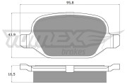 TX 12-70 Sada brzdových platničiek kotúčovej brzdy TOMEX Brakes