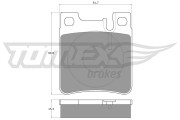 TX 12-73 Sada brzdových platničiek kotúčovej brzdy TOMEX Brakes