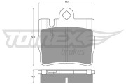 TX 12-87 Sada brzdových platničiek kotúčovej brzdy TOMEX Brakes