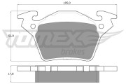 TX 12-89 Sada brzdových platničiek kotúčovej brzdy TOMEX Brakes