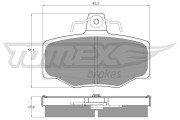 TX 12-93 Sada brzdových platničiek kotúčovej brzdy TOMEX Brakes