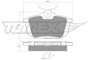 TX 13-07 Sada brzdových platničiek kotúčovej brzdy TOMEX Brakes