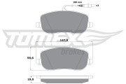 TX 13-34 Sada brzdových platničiek kotúčovej brzdy TOMEX Brakes