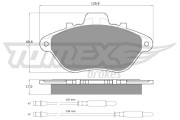 TX 13-45 Sada brzdových platničiek kotúčovej brzdy TOMEX Brakes
