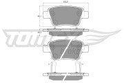 TX 13-62 Sada brzdových platničiek kotúčovej brzdy TOMEX Brakes