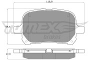 TX 13-73 Sada brzdových platničiek kotúčovej brzdy TOMEX Brakes