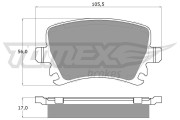 TX 13-95 Sada brzdových platničiek kotúčovej brzdy TOMEX Brakes