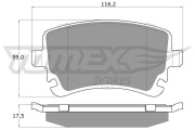 TX 13-961 Sada brzdových platničiek kotúčovej brzdy TOMEX Brakes