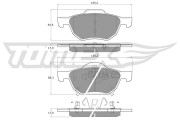 TX 14-50 Sada brzdových platničiek kotúčovej brzdy TOMEX Brakes