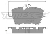 TX 14-56 Sada brzdových platničiek kotúčovej brzdy TOMEX Brakes