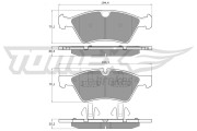 TX 14-57 Sada brzdových platničiek kotúčovej brzdy TOMEX Brakes