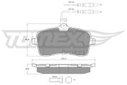 TX 14-67 Sada brzdových platničiek kotúčovej brzdy TOMEX Brakes