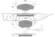 TX 14-78 Sada brzdových platničiek kotúčovej brzdy TOMEX Brakes