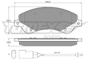 TX 14-79 Sada brzdových platničiek kotúčovej brzdy TOMEX Brakes