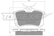 TX 15-22 Sada brzdových platničiek kotúčovej brzdy TOMEX Brakes