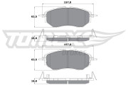 TX 15-54 Sada brzdových platničiek kotúčovej brzdy TOMEX Brakes