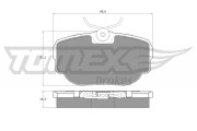 TX 15-59 Sada brzdových destiček, kotoučová brzda TOMEX Brakes