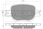 TX 15-62 Sada brzdových platničiek kotúčovej brzdy TOMEX Brakes