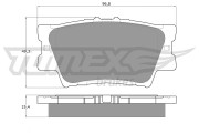 TX 15-73 Sada brzdových platničiek kotúčovej brzdy TOMEX Brakes