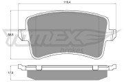 TX 15-81 Sada brzdových platničiek kotúčovej brzdy TOMEX Brakes
