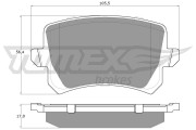 TX 15-83 Sada brzdových platničiek kotúčovej brzdy TOMEX Brakes