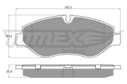 TX 15-86 Sada brzdových platničiek kotúčovej brzdy TOMEX Brakes
