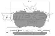 TX 15-94 Sada brzdových platničiek kotúčovej brzdy TOMEX Brakes