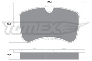 TX 16-00 Sada brzdových platničiek kotúčovej brzdy TOMEX Brakes