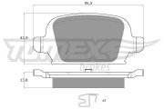 TX 16-06 Sada brzdových platničiek kotúčovej brzdy TOMEX Brakes